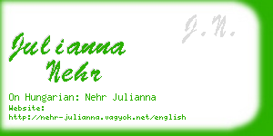 julianna nehr business card